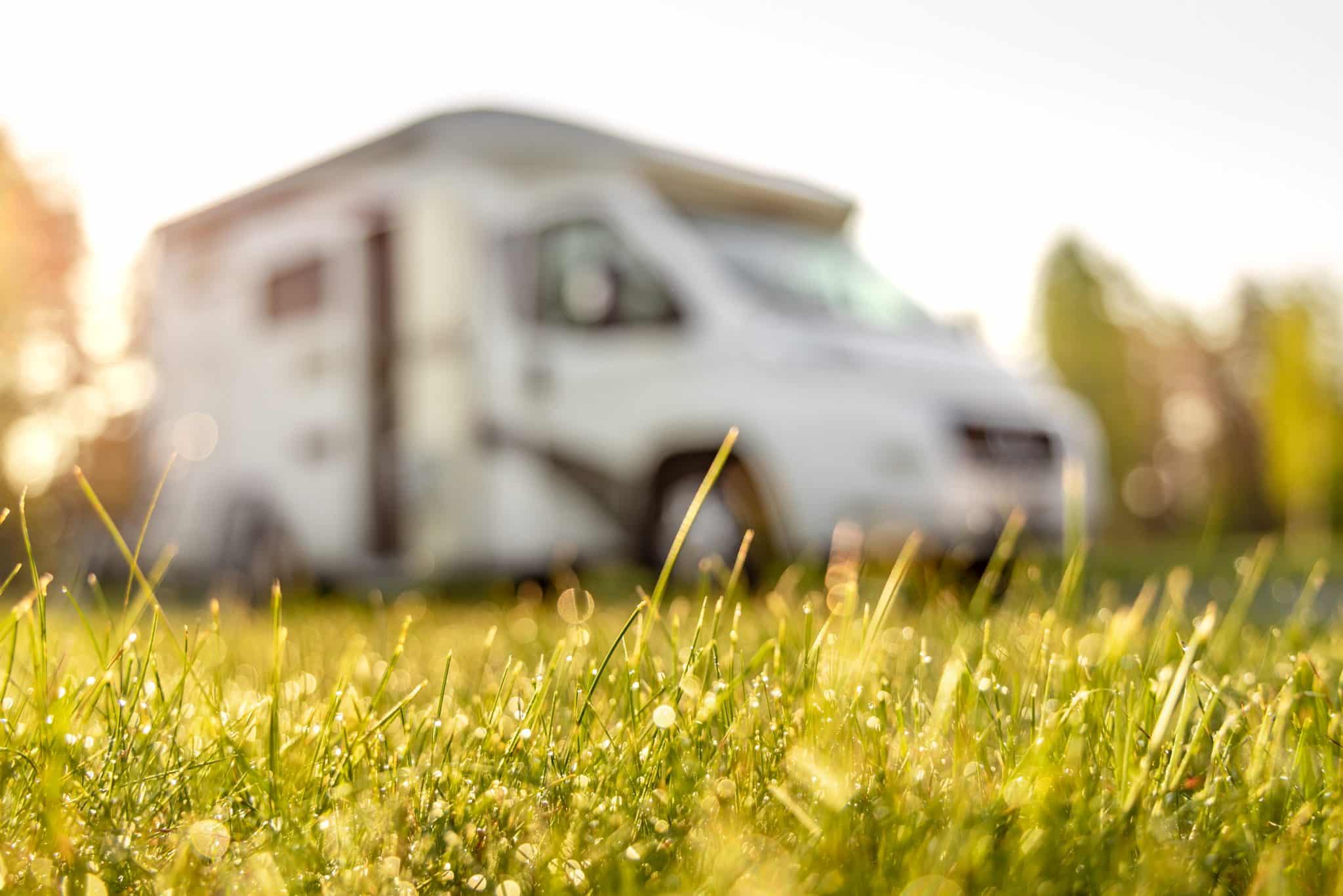 Family vacation travel RV, holiday trip in motorhome, Caravan car Vacation.